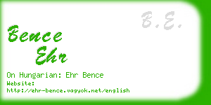 bence ehr business card
